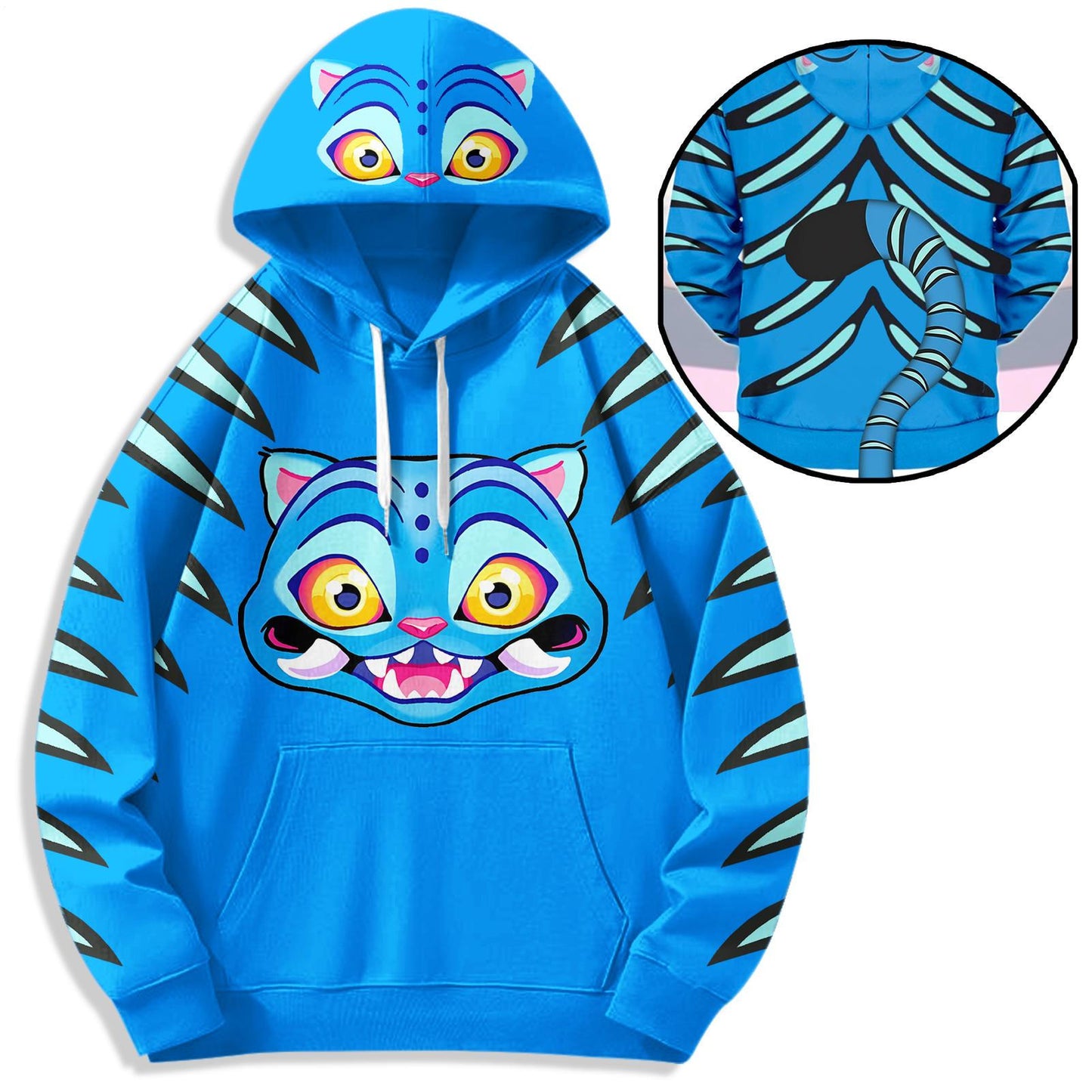 Demon hunter Unisex Long Sleeve Hooded Pocket Sweatshirt