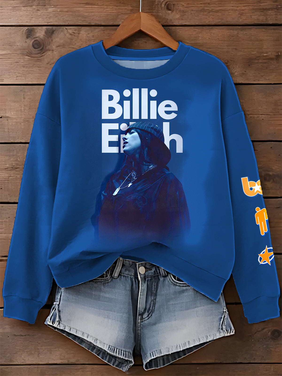Billie Eilish Hit Me Hard And Soft Tour Printed Long Sleeve Casual Top