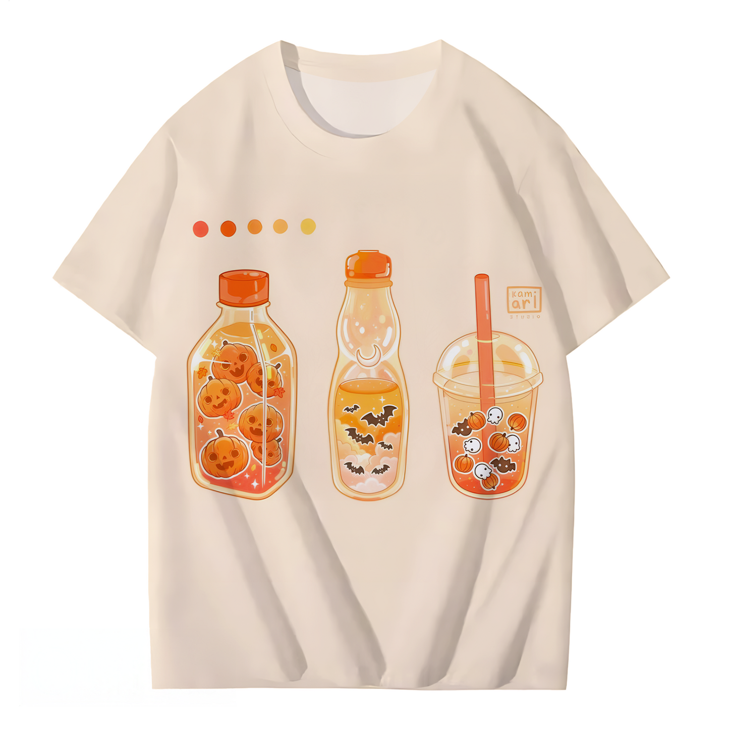 Fun Halloween illustrations Crew Neck T-shirt