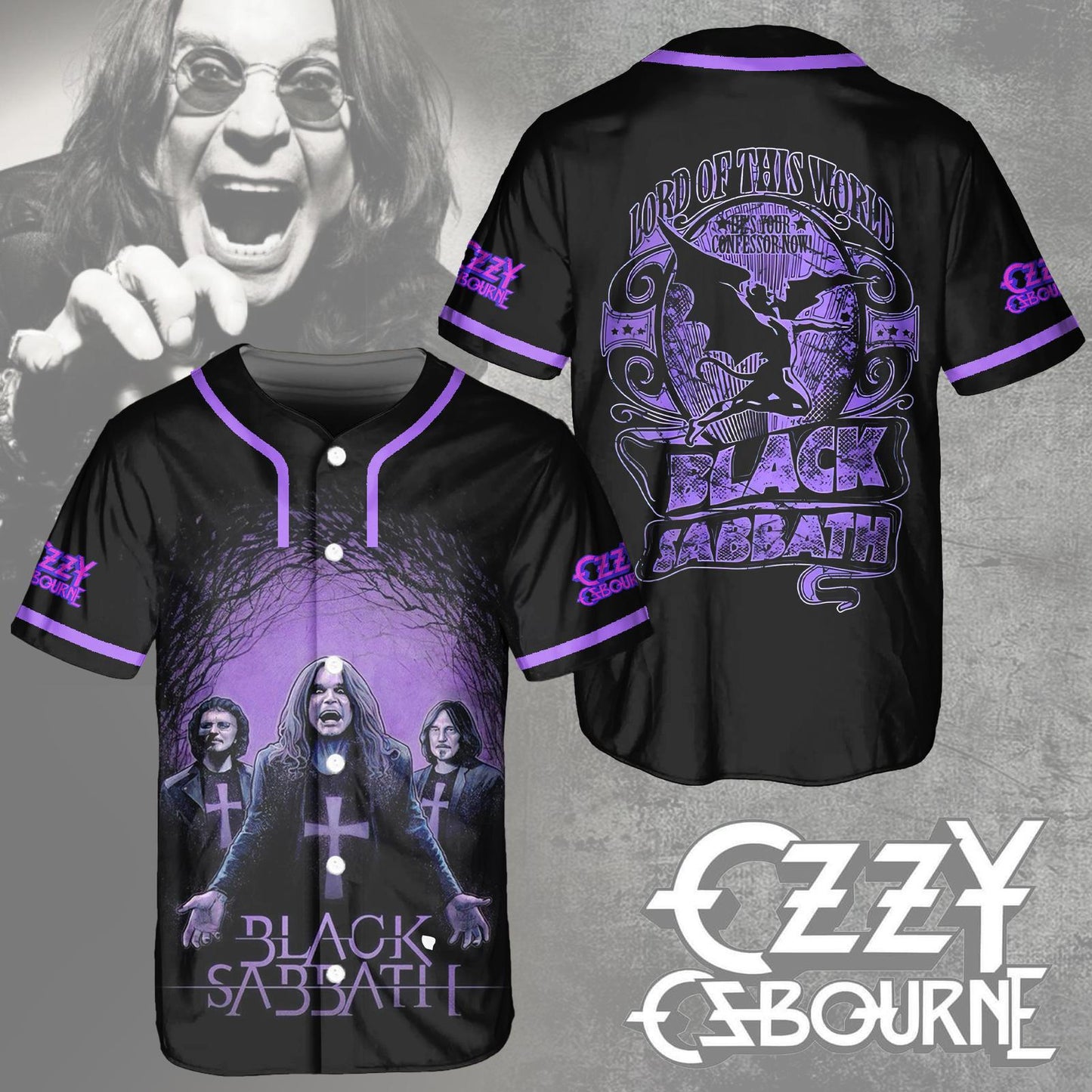 Ozzy Osbourne Baseball Jersey