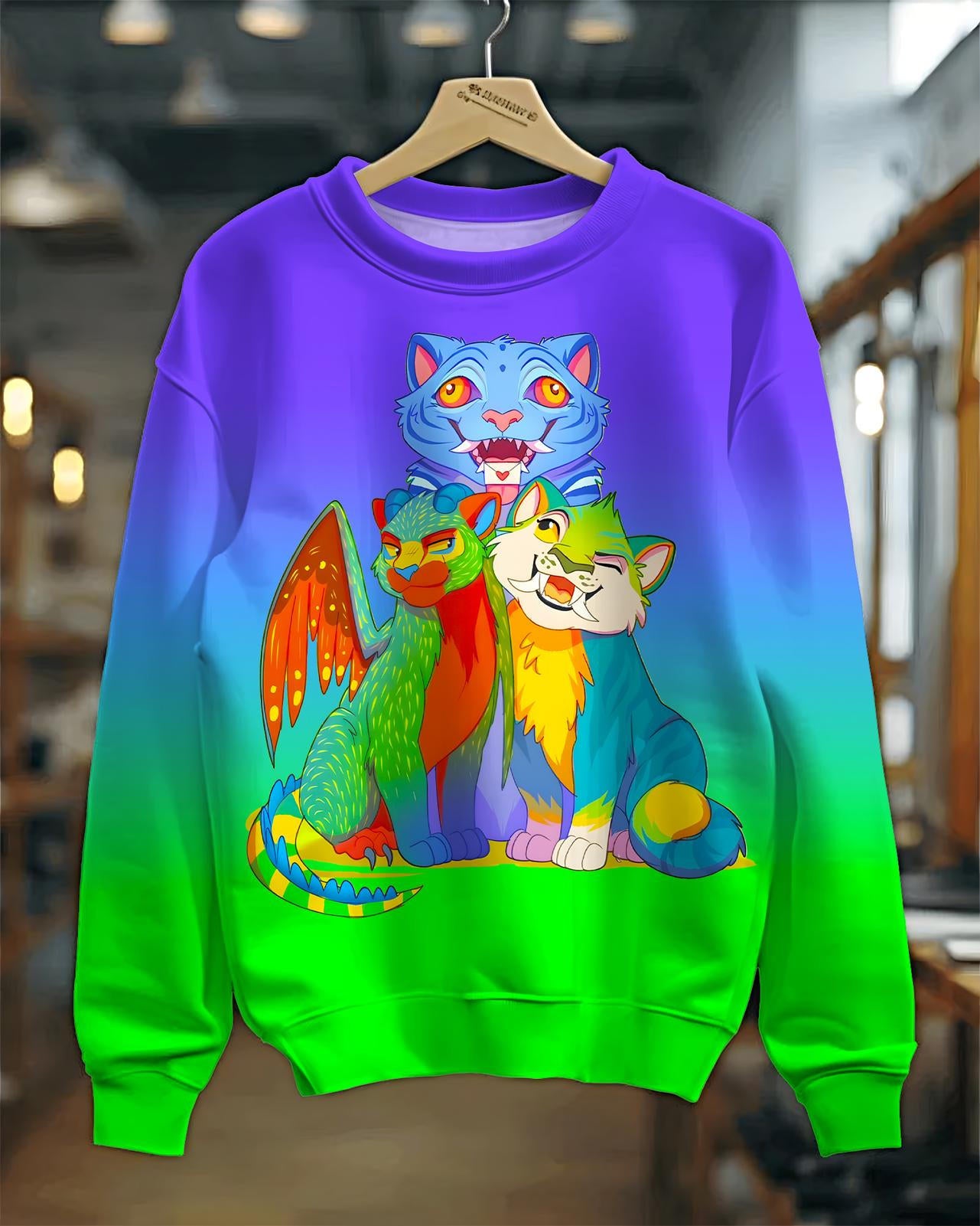 Demon hunter Printed Long Sleeve Casual Top