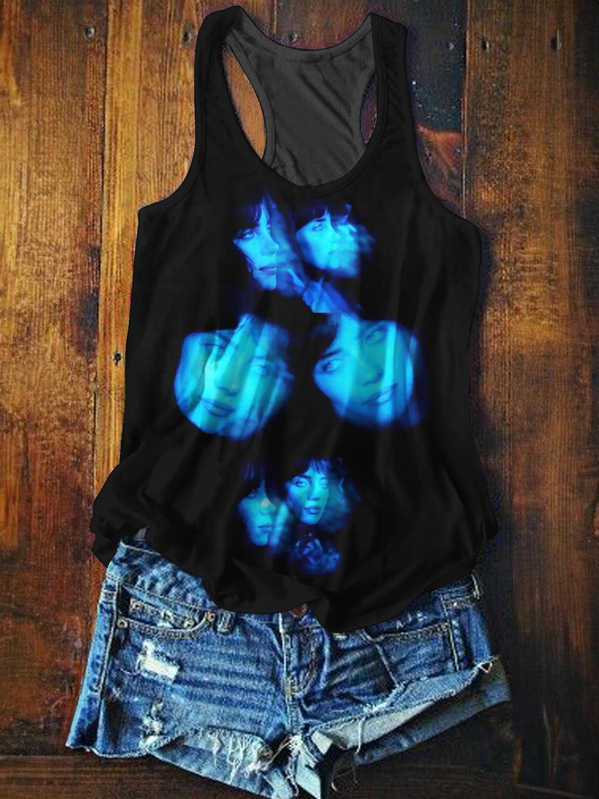 Hit Me Hard and Soft Billie Eilish 2025 Printed Casual Tank Top