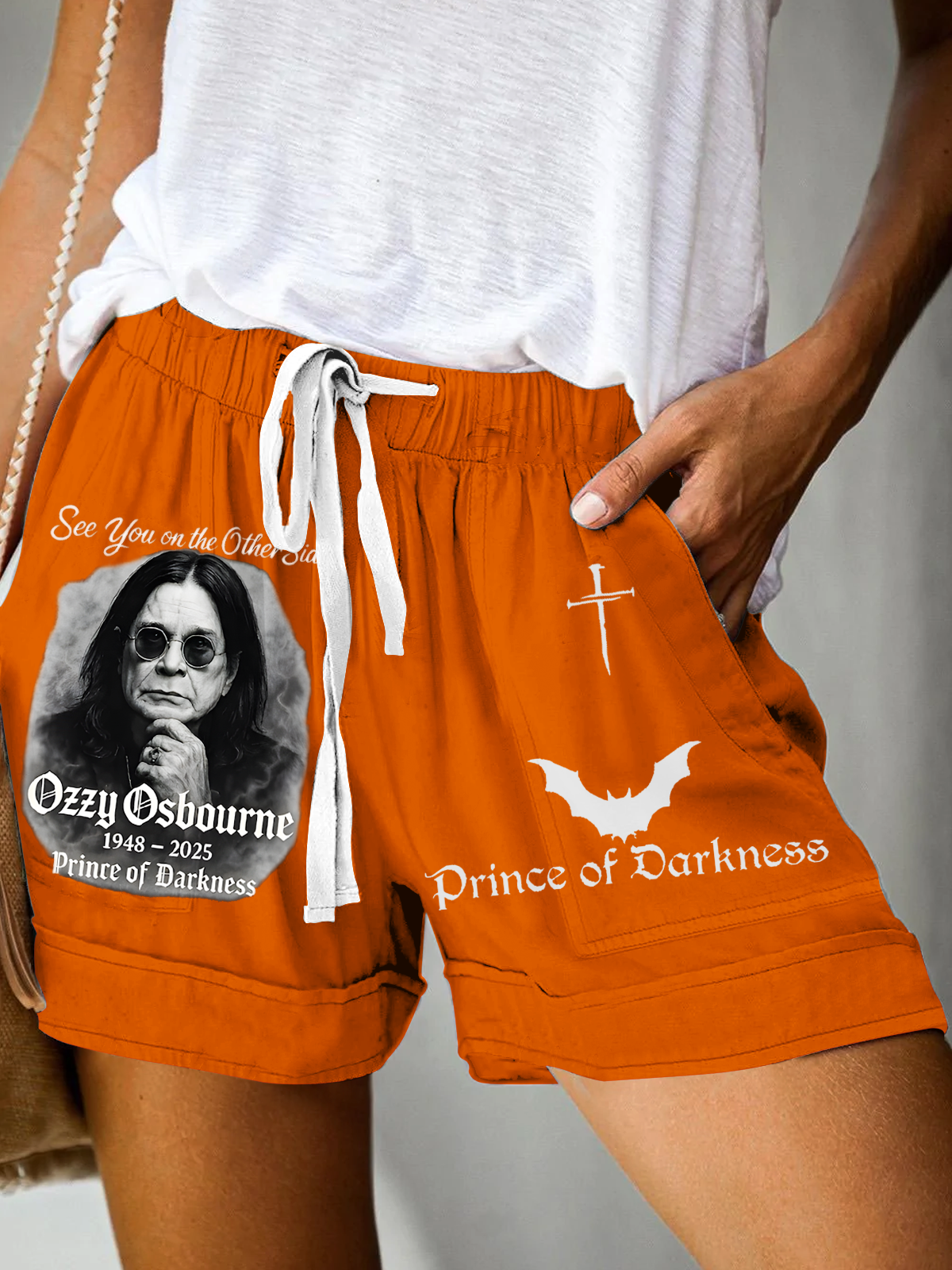 Ozzy Osbourne Print Casual Shorts
