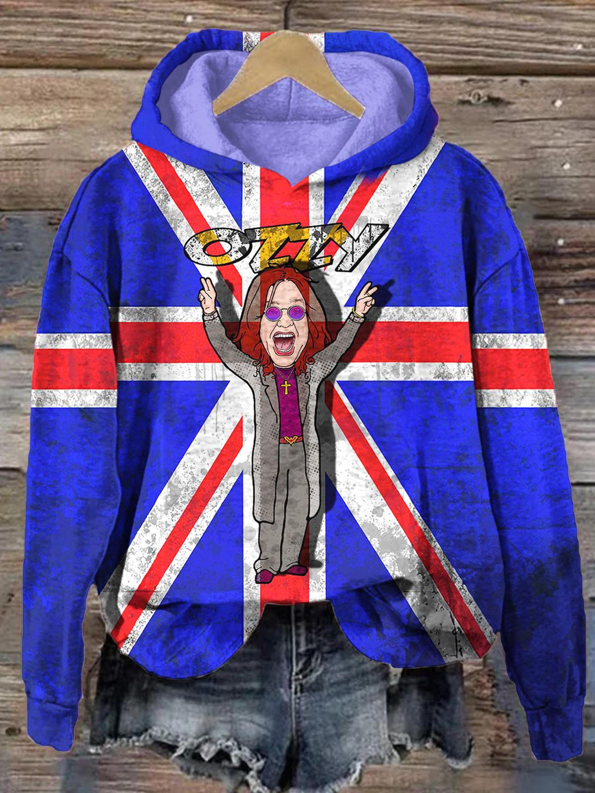 Ozzy Osbourne Long Sleeve Printed Hoodie