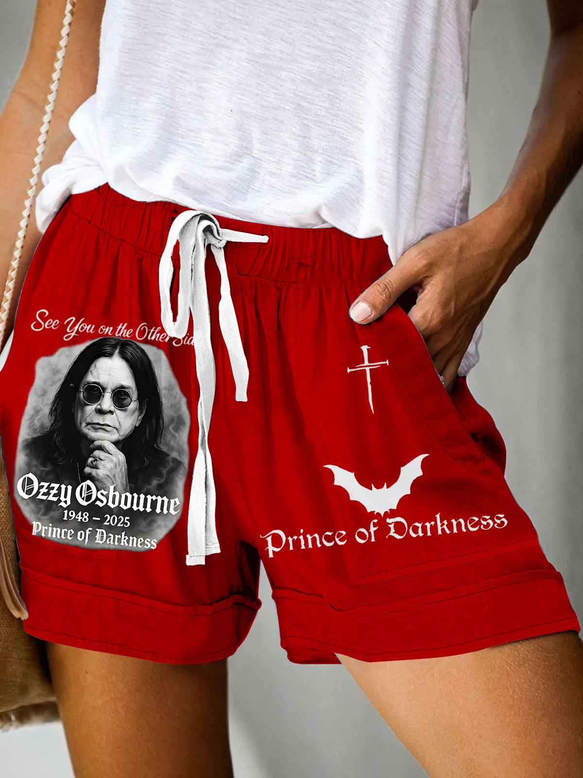 Ozzy Osbourne Print Casual Shorts