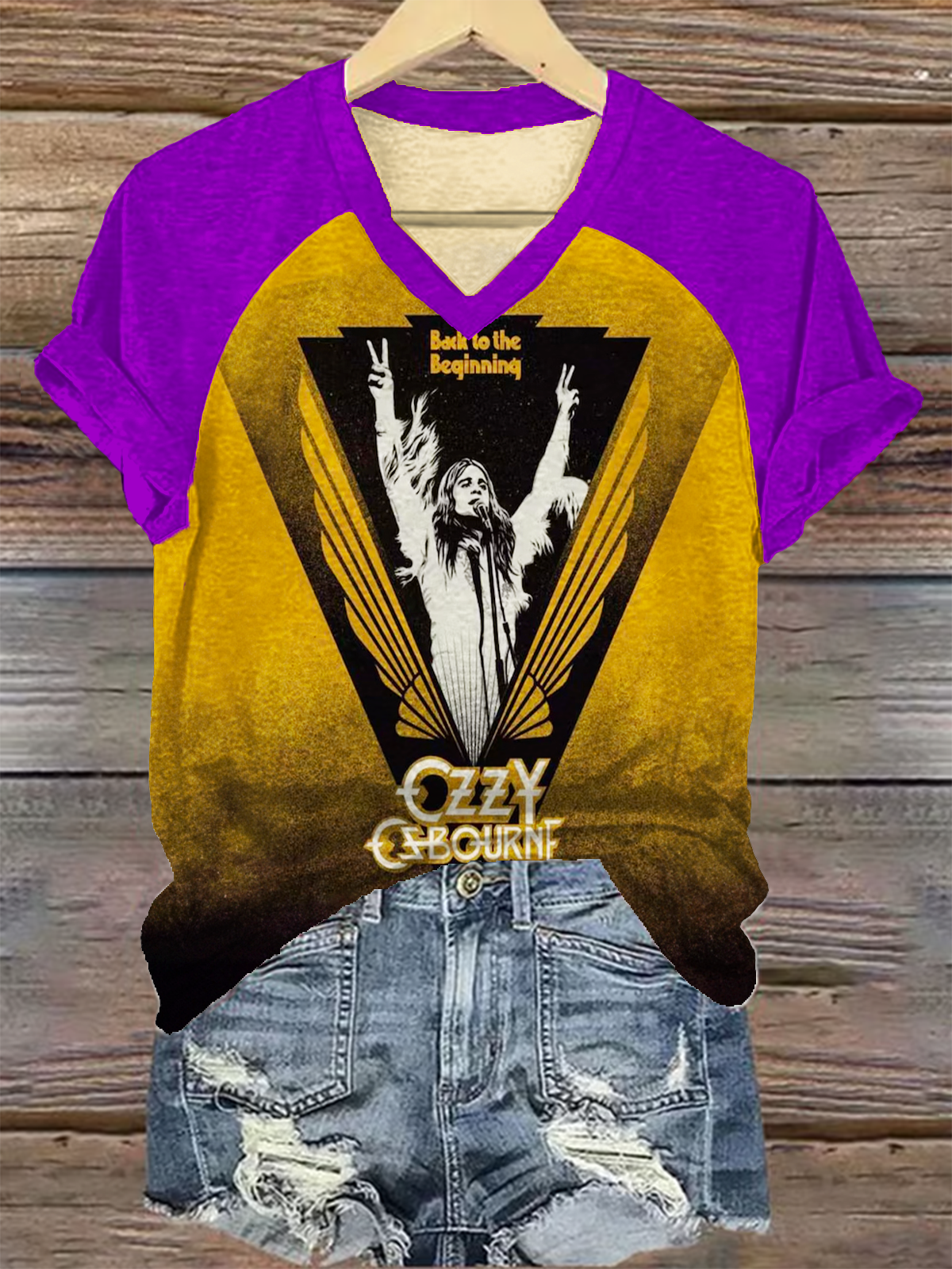 Ozzy Osbourne Birmingham England 2025 Women's Raglan V-Neck T-shirt