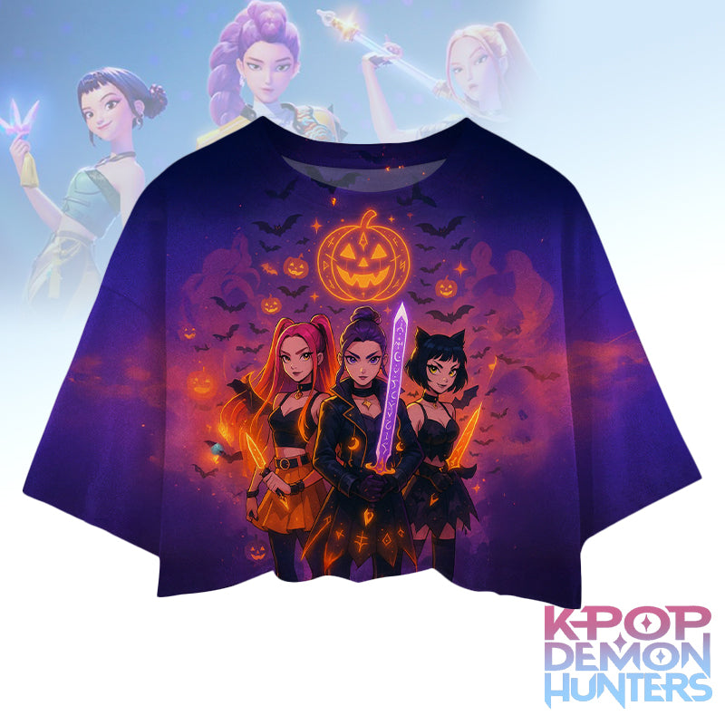 Halloween Demon Hunter Women's Umbilized T-shirt