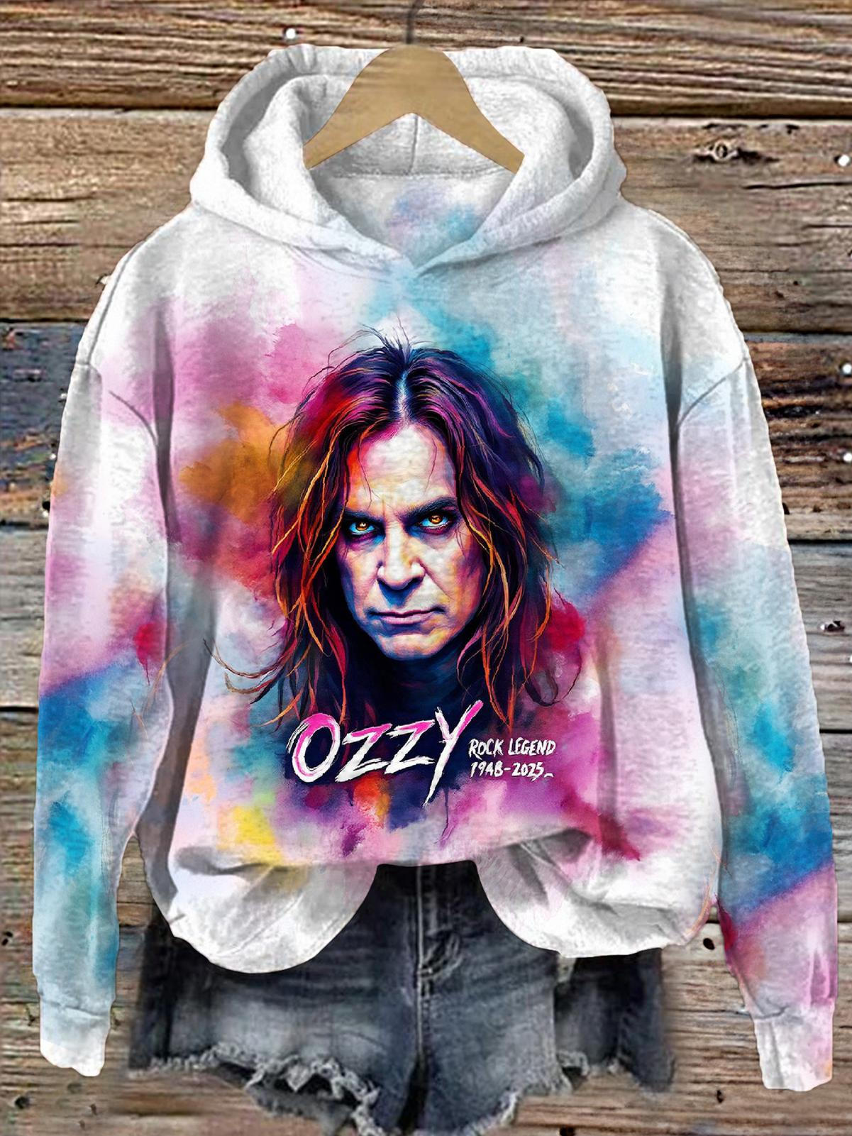Ozzy Osbourne Art Painting Long Sleeve Printed Hoodie