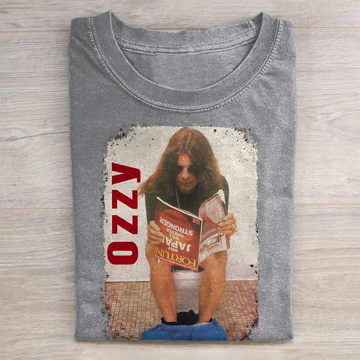 Ozzy Osbourne Washed Cotton Crew Neck T-Shirt