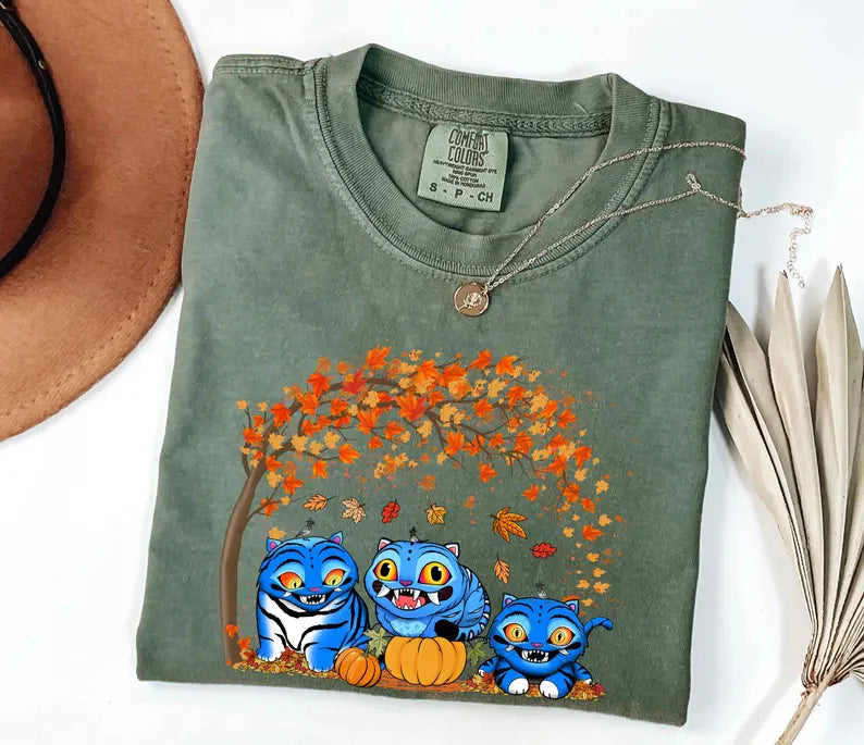 Halloween Hunter Tiger Crew Neck T-shirt