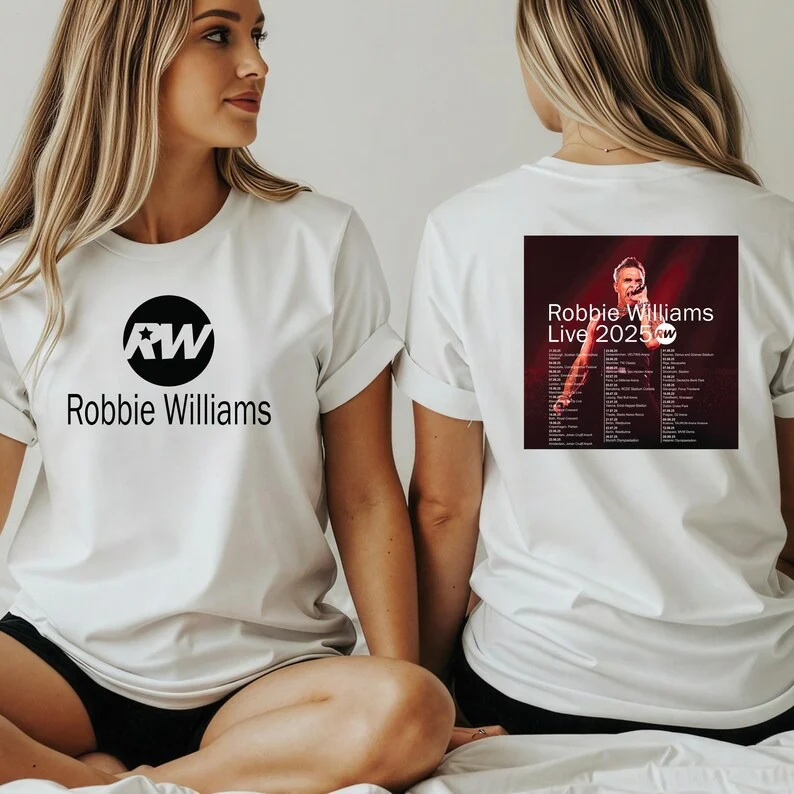 Robbie Williams Live 2025 Concert Crew Neck T-shirt