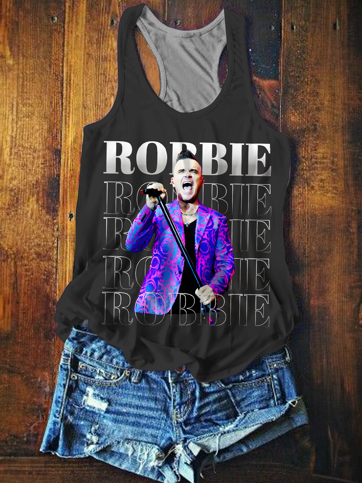 Robbie Williams Live Tour 2025 Printed Casual Tank Top