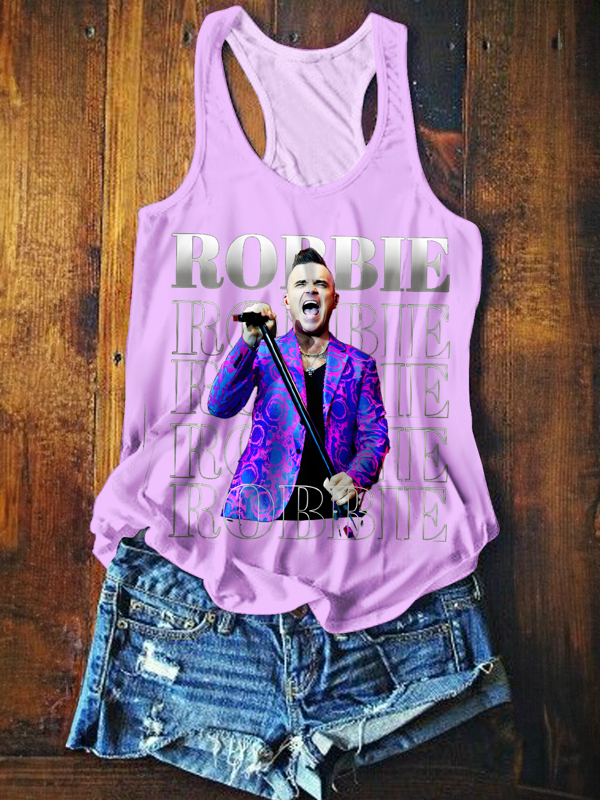 Robbie Williams Live Tour 2025 Printed Casual Tank Top
