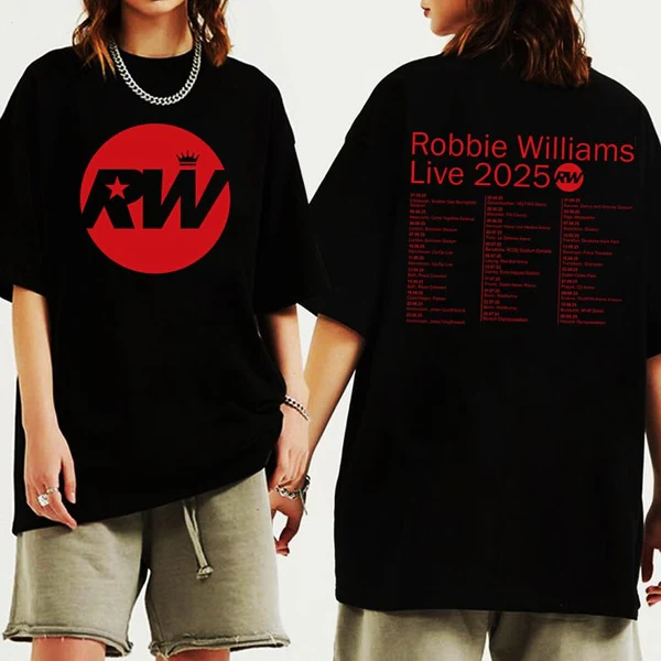 Robbie Williams Live Tour 2025 Crew Neck T-shirt