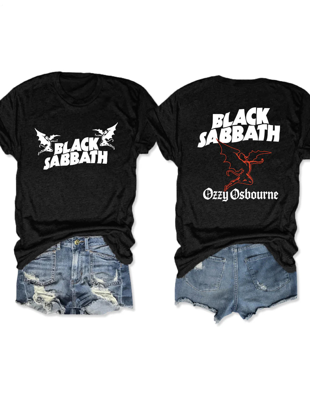ブラック・サバス プリント クルーネック Tシャツ