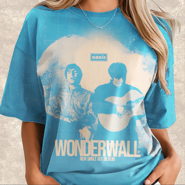 Oasis Music Fan Crew Neck T-shirt