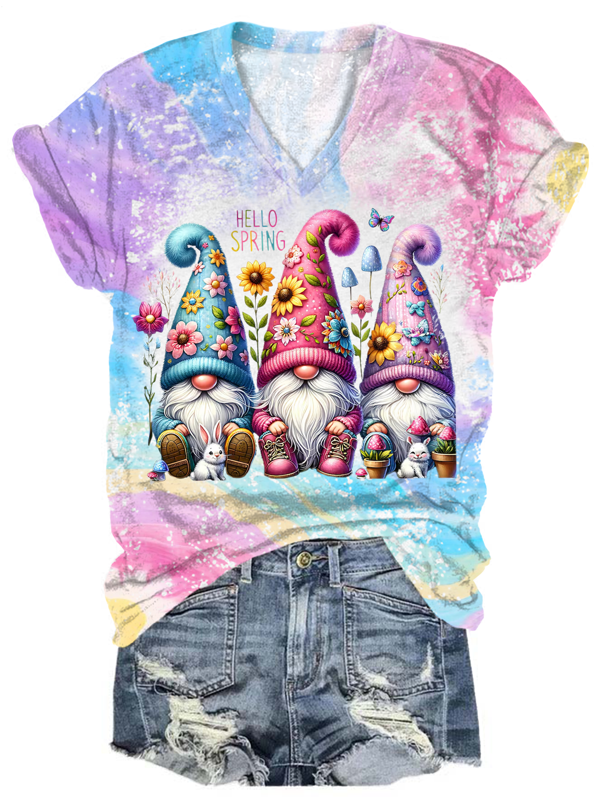 Spring Gnomes V-neck T-Shirt