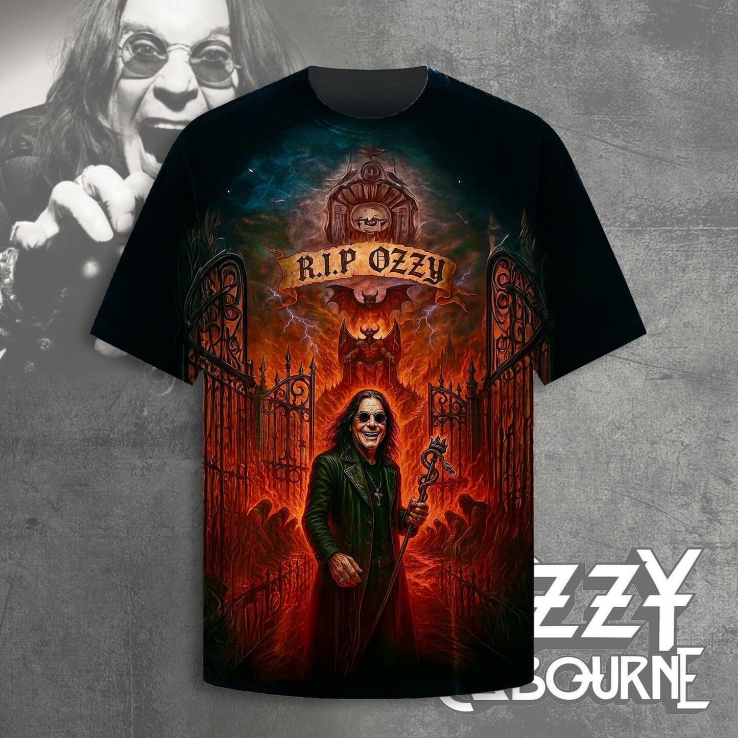 Ozzy Osbourne Crew Neck T-shirt