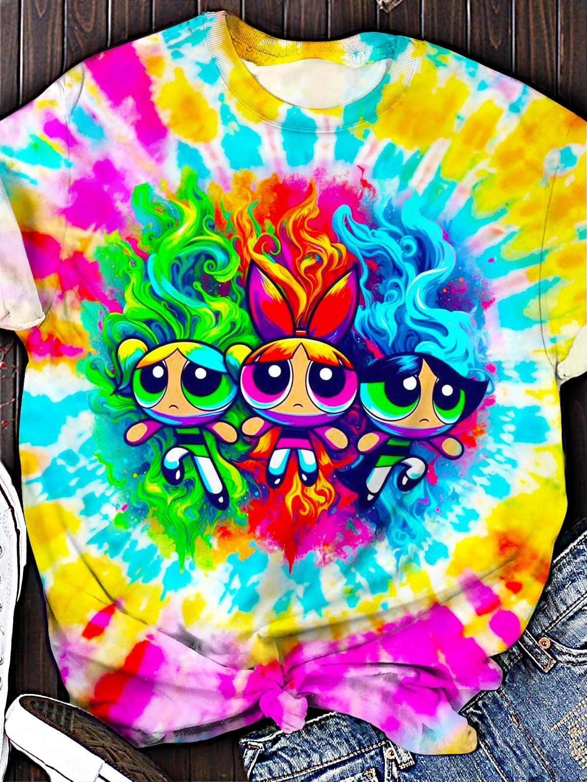 Cute Peter Pan Crew Neck T-shirt