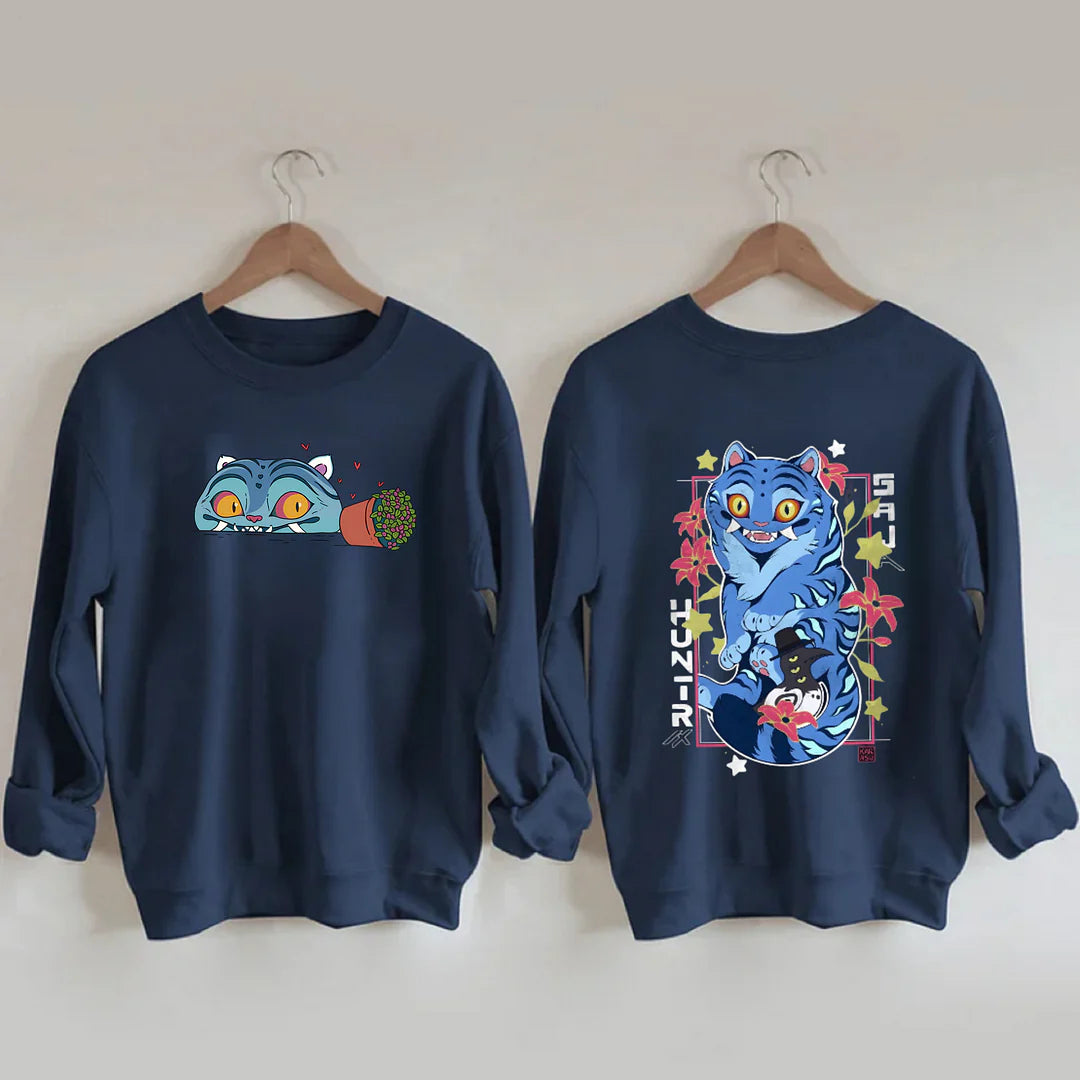 Demon Hunters Printed Long Sleeve Casual Top