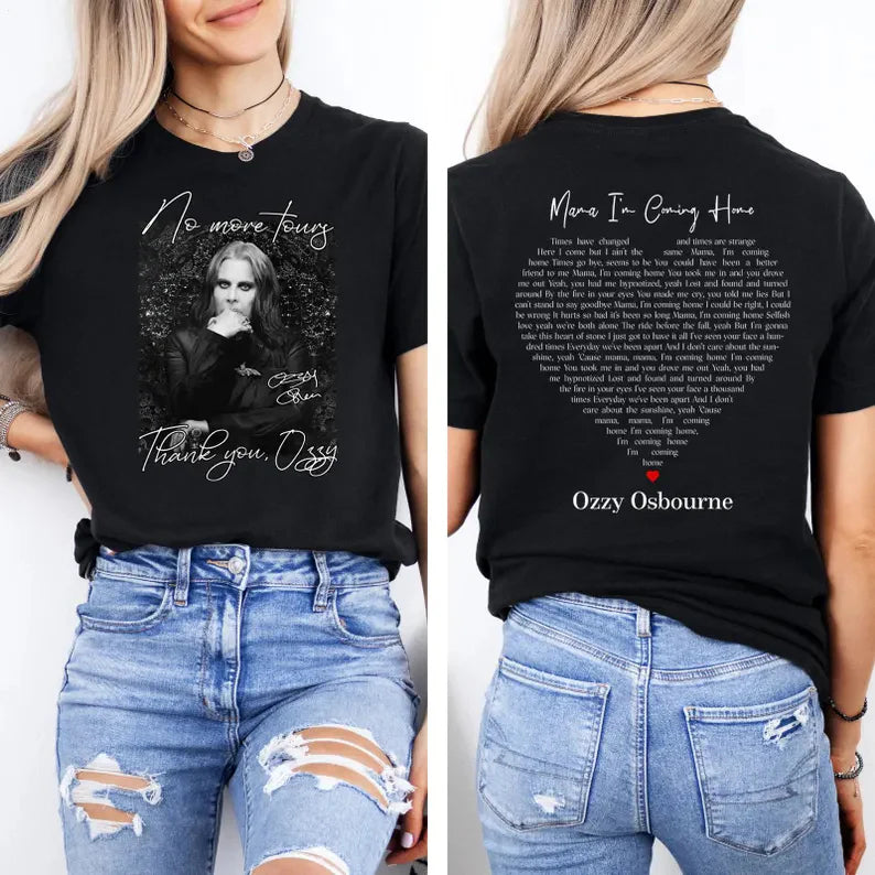 ノー・モア・ツアー オジー・オズボーン プリント クルーネック Tシャツ
