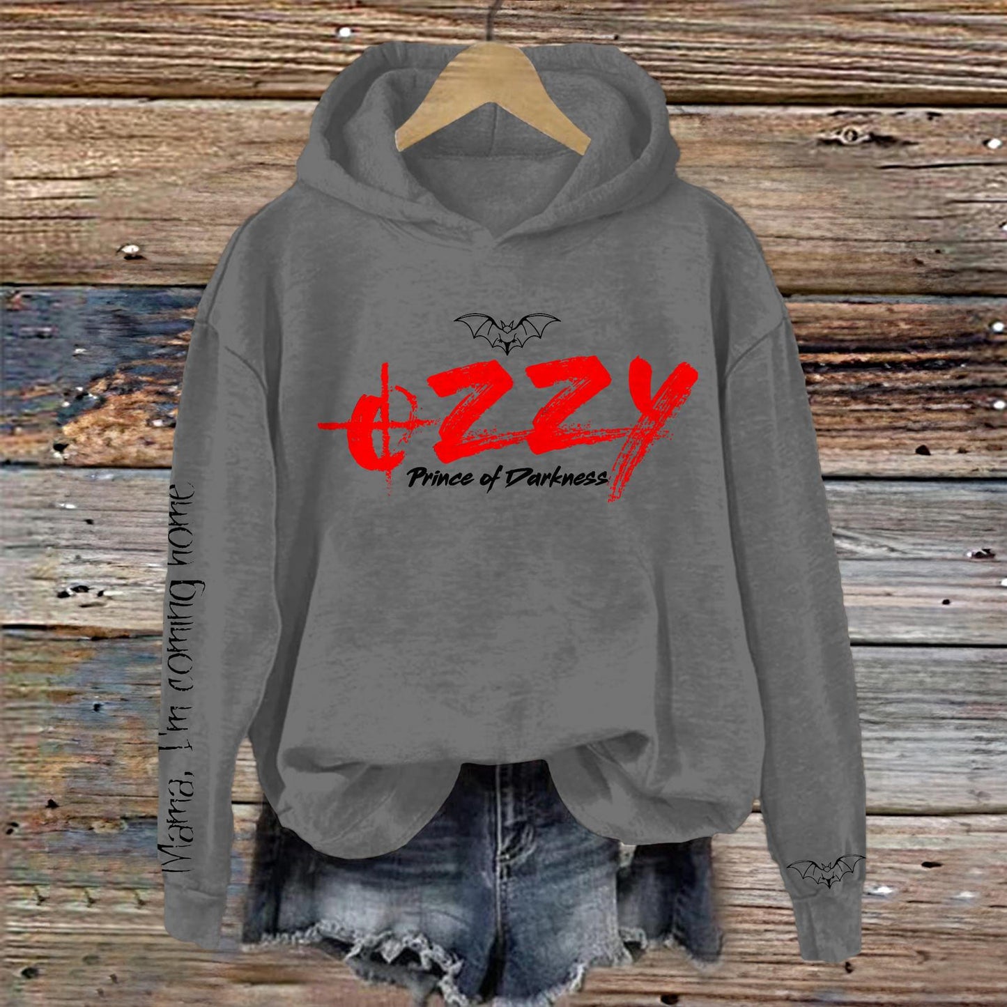 Ozzy Osbourne Long Sleeve Printed Hoodie