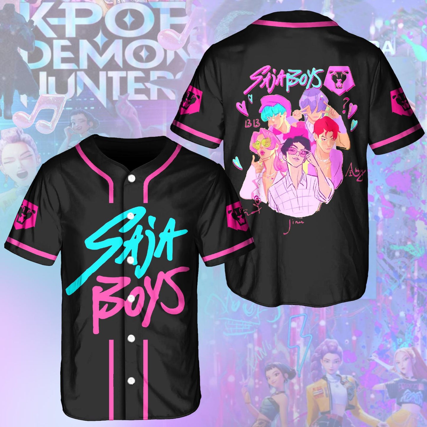 k-pop Demon Hunter Baseball Jersey