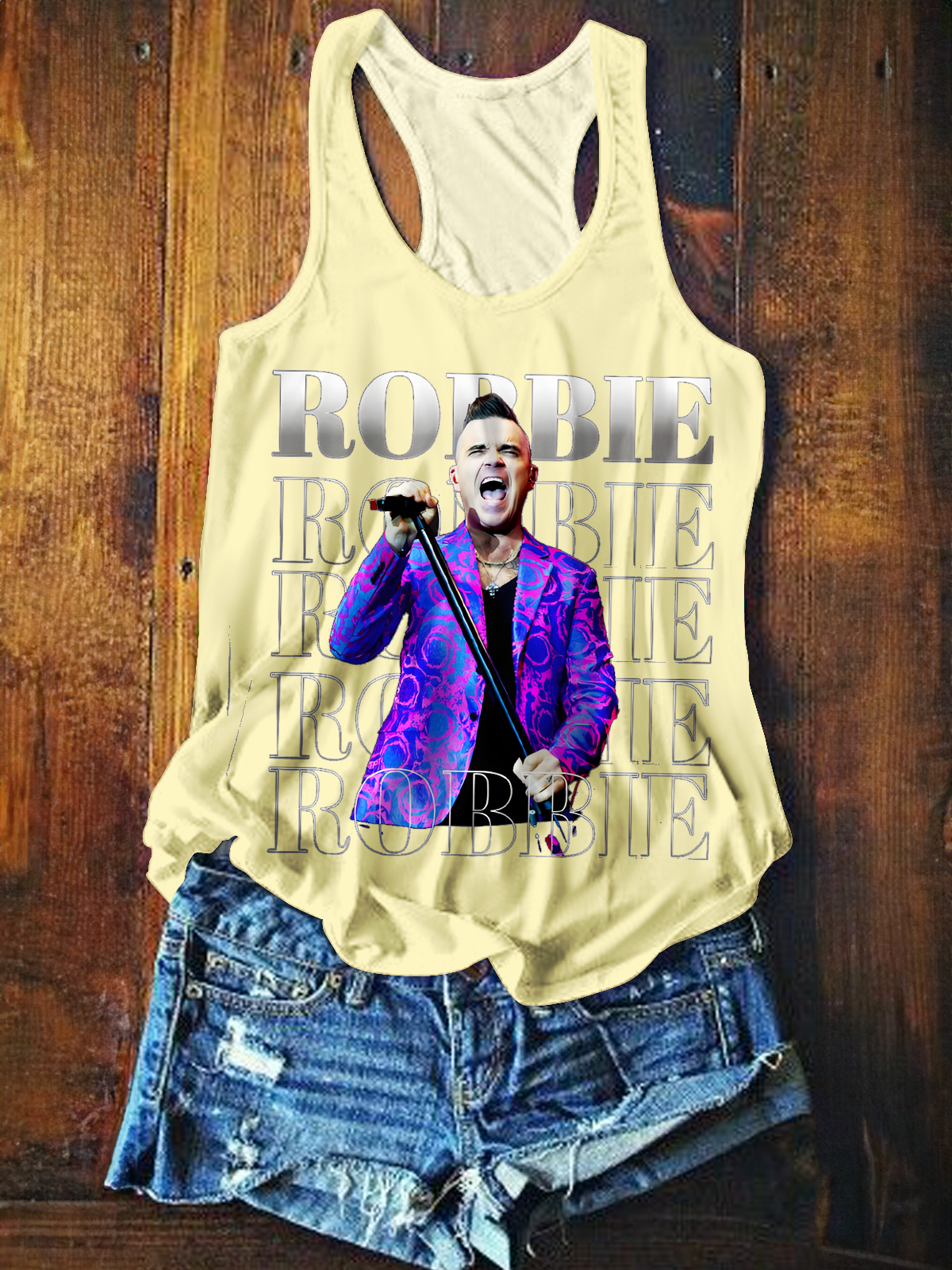 Robbie Williams Live Tour 2025 Printed Casual Tank Top