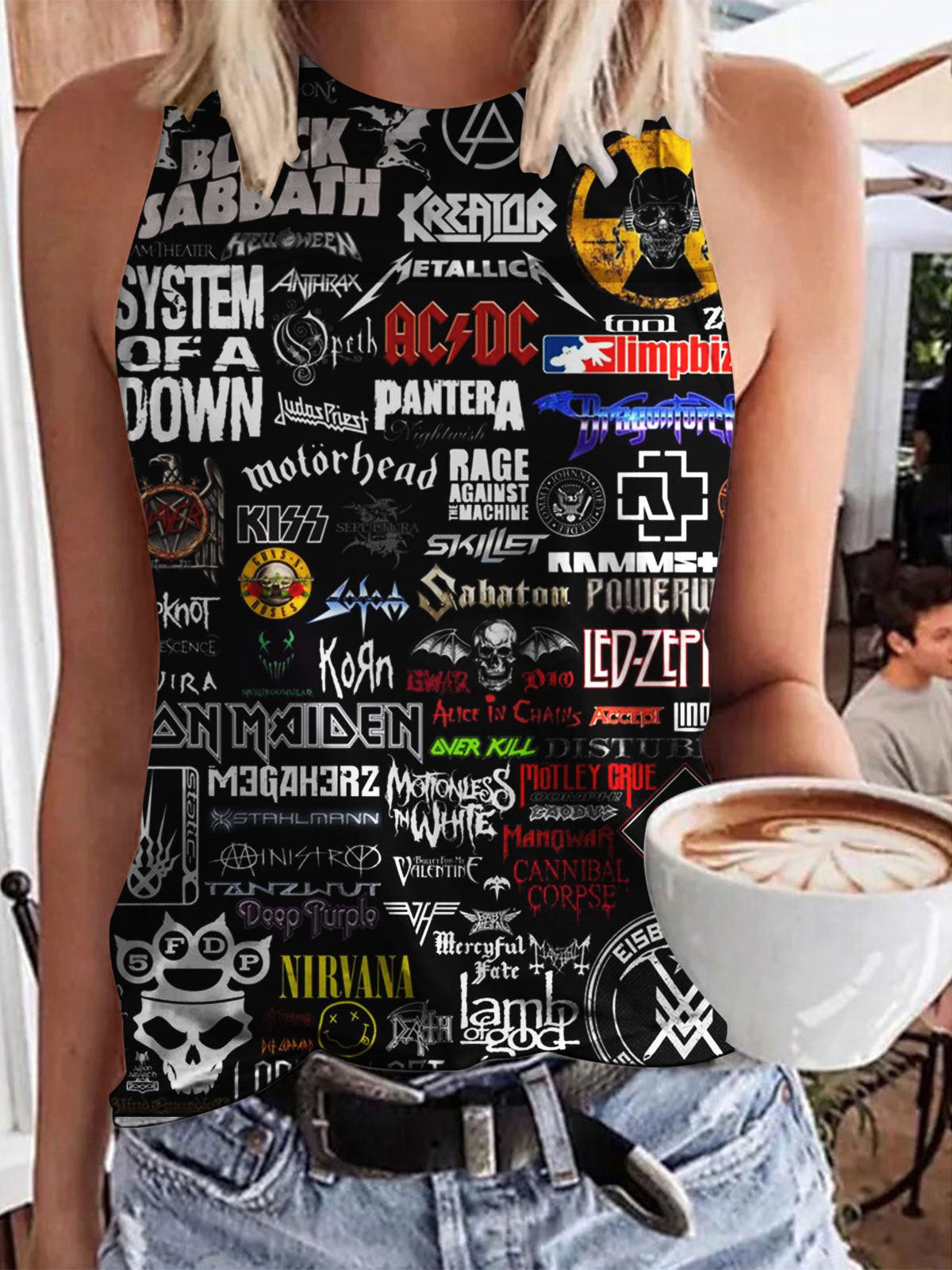 Rock Music Poster Print Tank Top