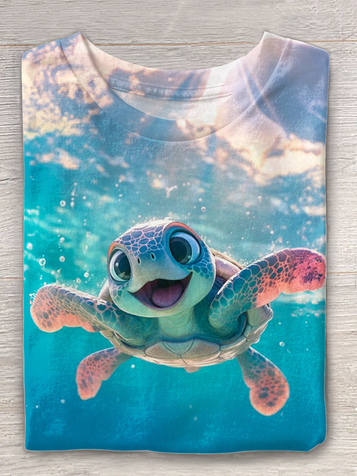 Lustiges HappyTurtles Rundhals-T-Shirt