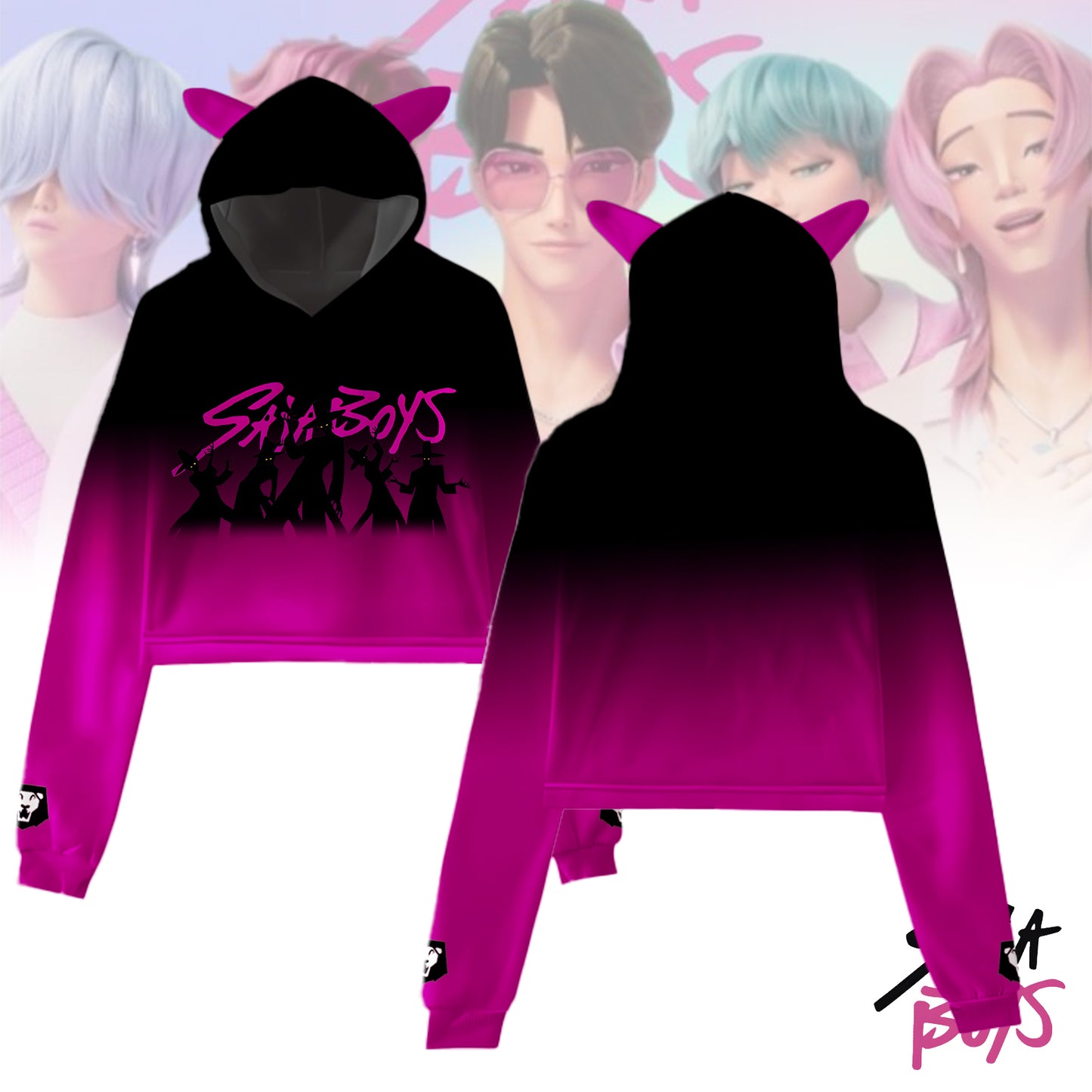 Demon Hunters Fur Rabbit Long Sleeve Hoodie