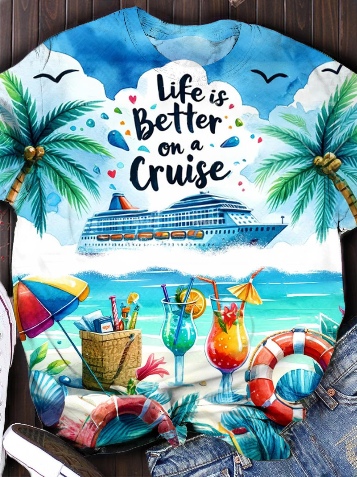 T-shirt « La vie est meilleure en croisière »