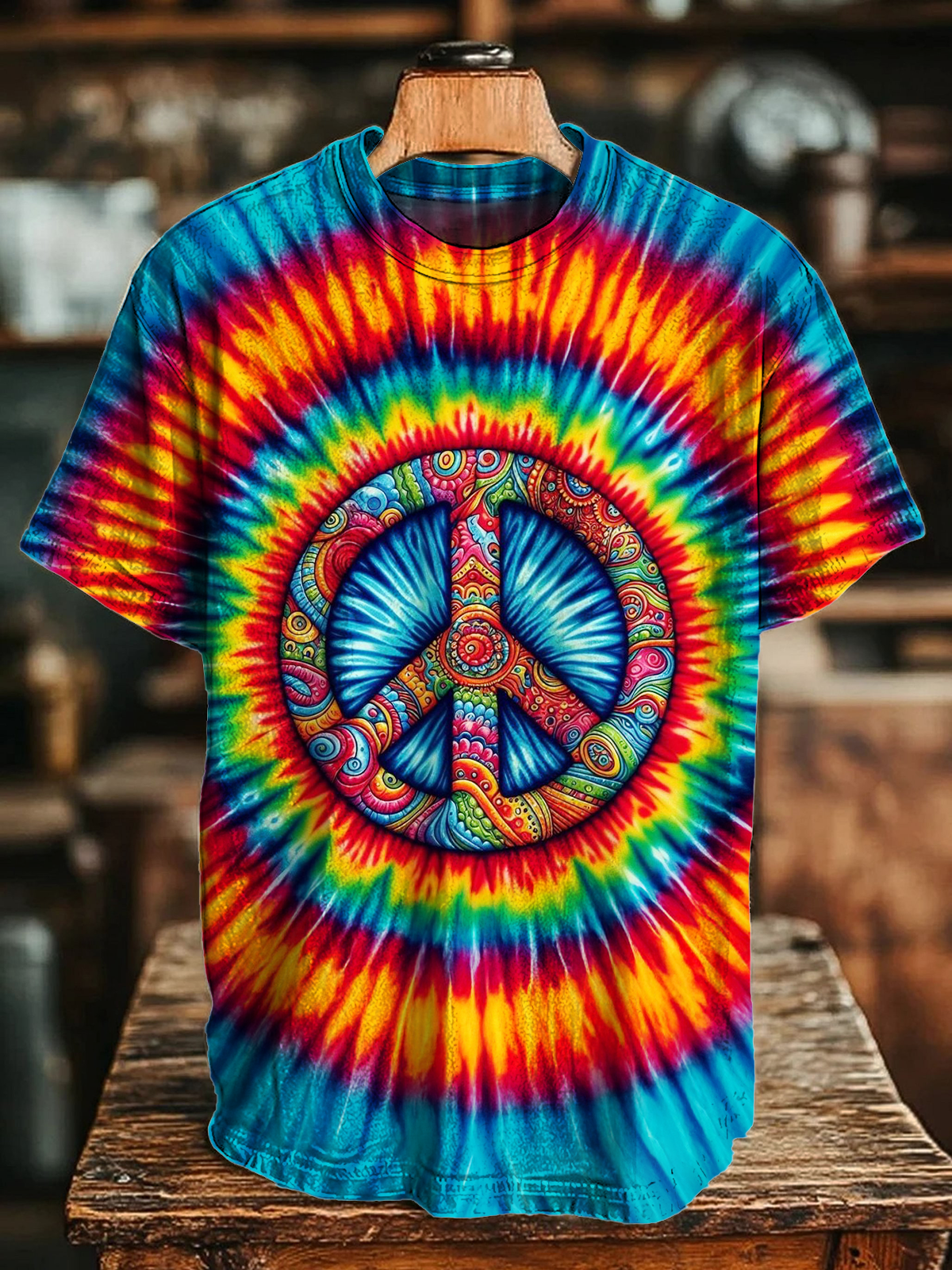 Tie Dye Hippie Soul Art Crew Neck T-shirt