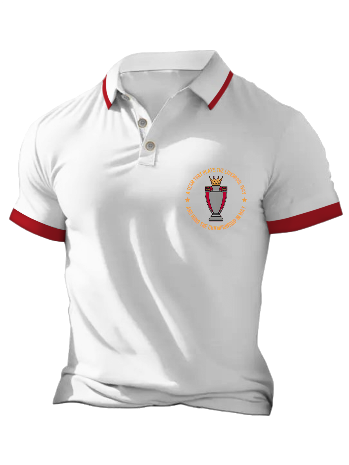 Vintage Liverpool Champions 2025 Men's Short Sleeve Button Polo Shirt