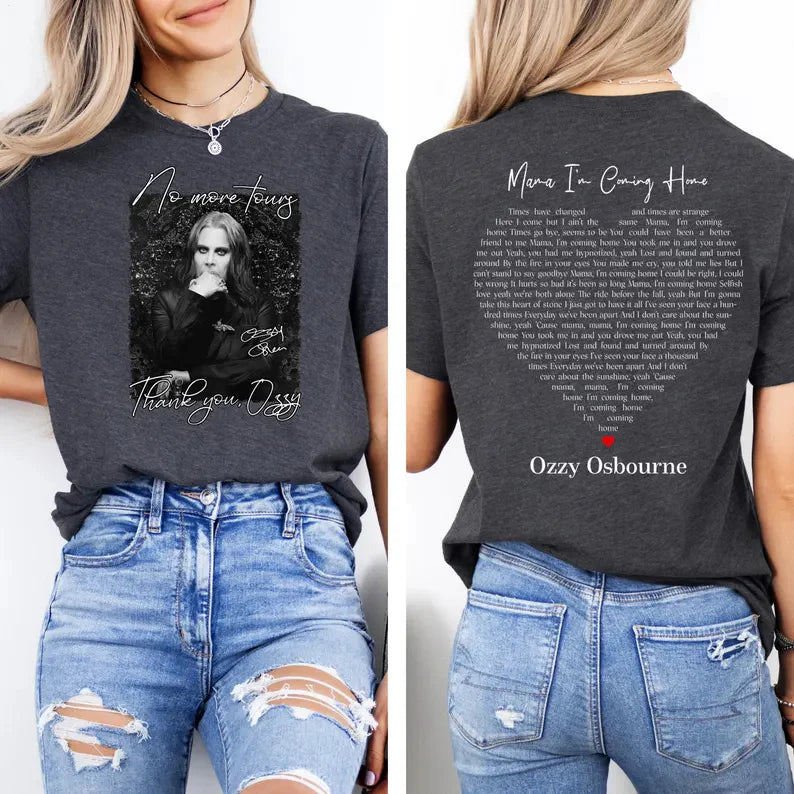 ノー・モア・ツアー オジー・オズボーン プリント クルーネック Tシャツ