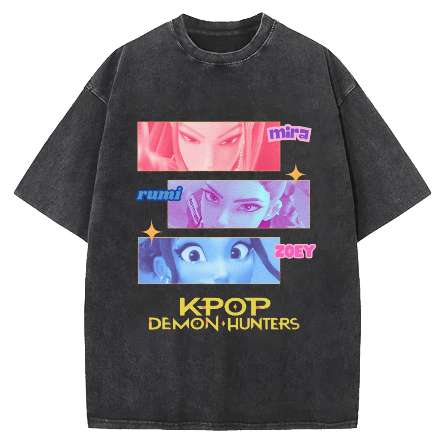 Huntrix Kpop Demo Movie Vintage Print Retro T-shirt