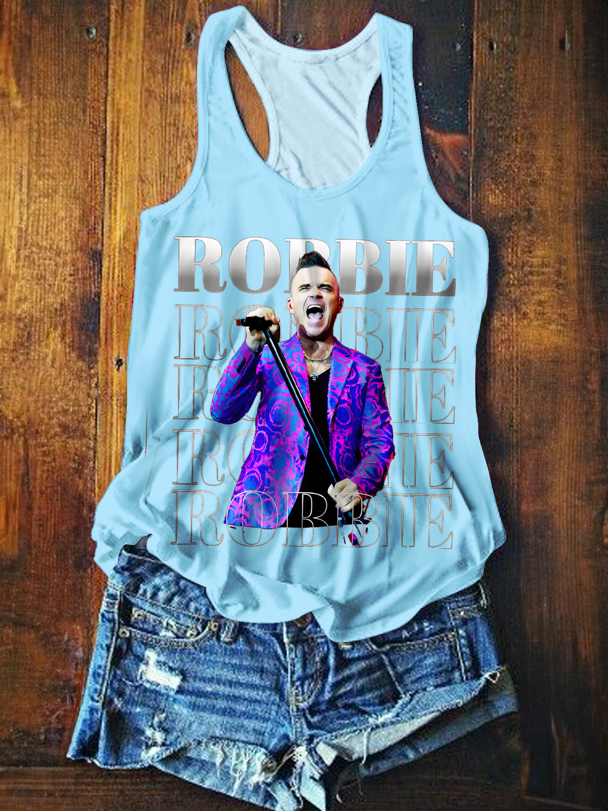 Robbie Williams Live Tour 2025 Printed Casual Tank Top