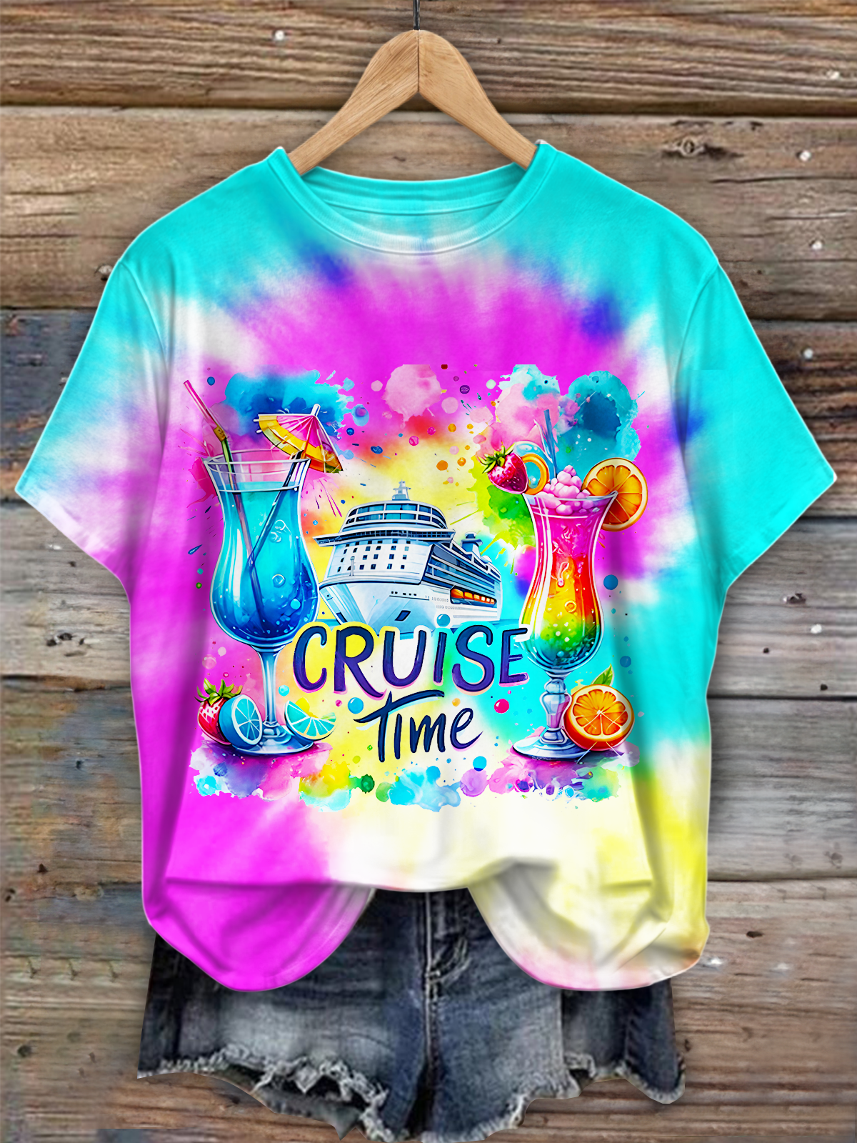 Cruise Time Tumbler Rundhals-T-Shirt