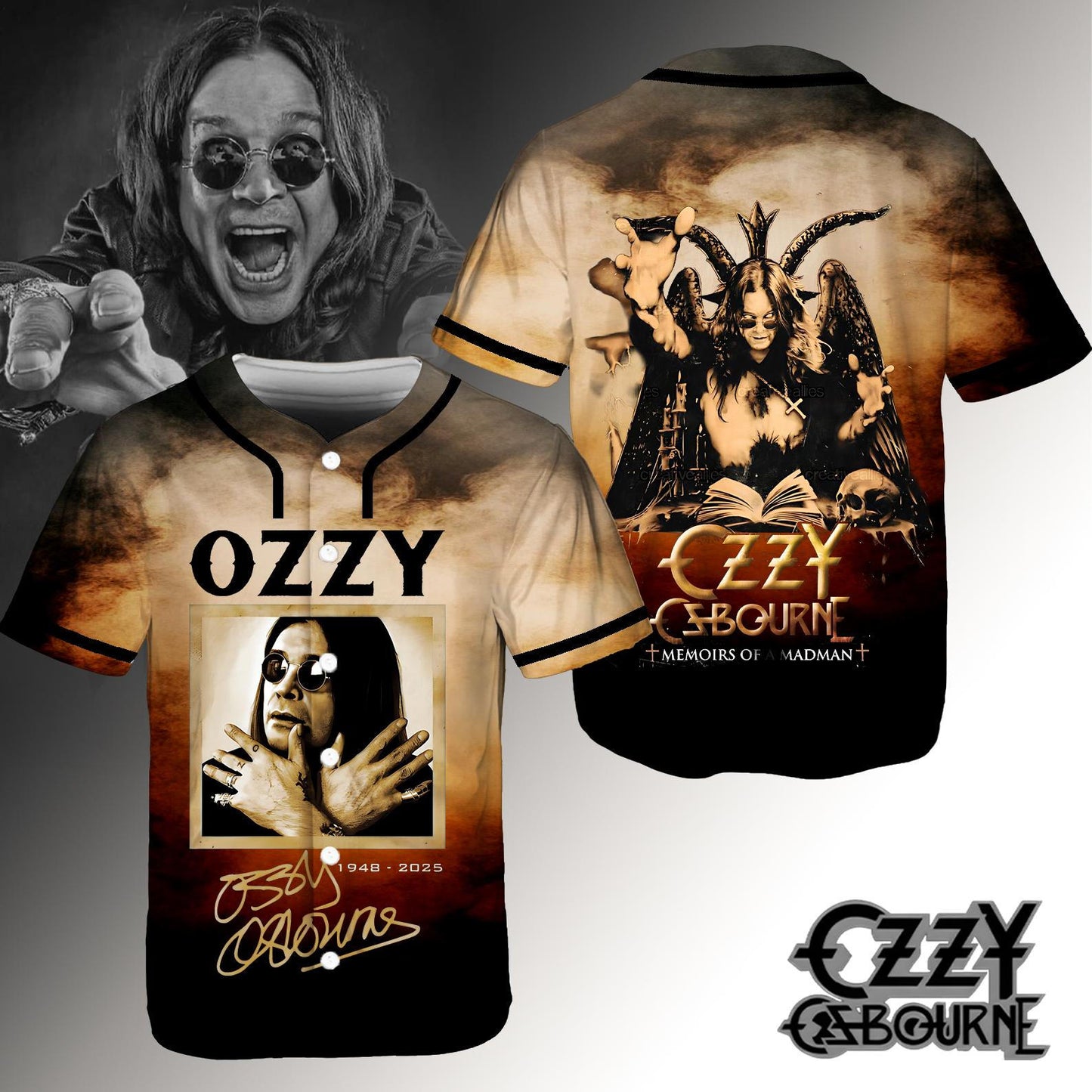 Ozzy Osbourne Retro Baseball Jersey