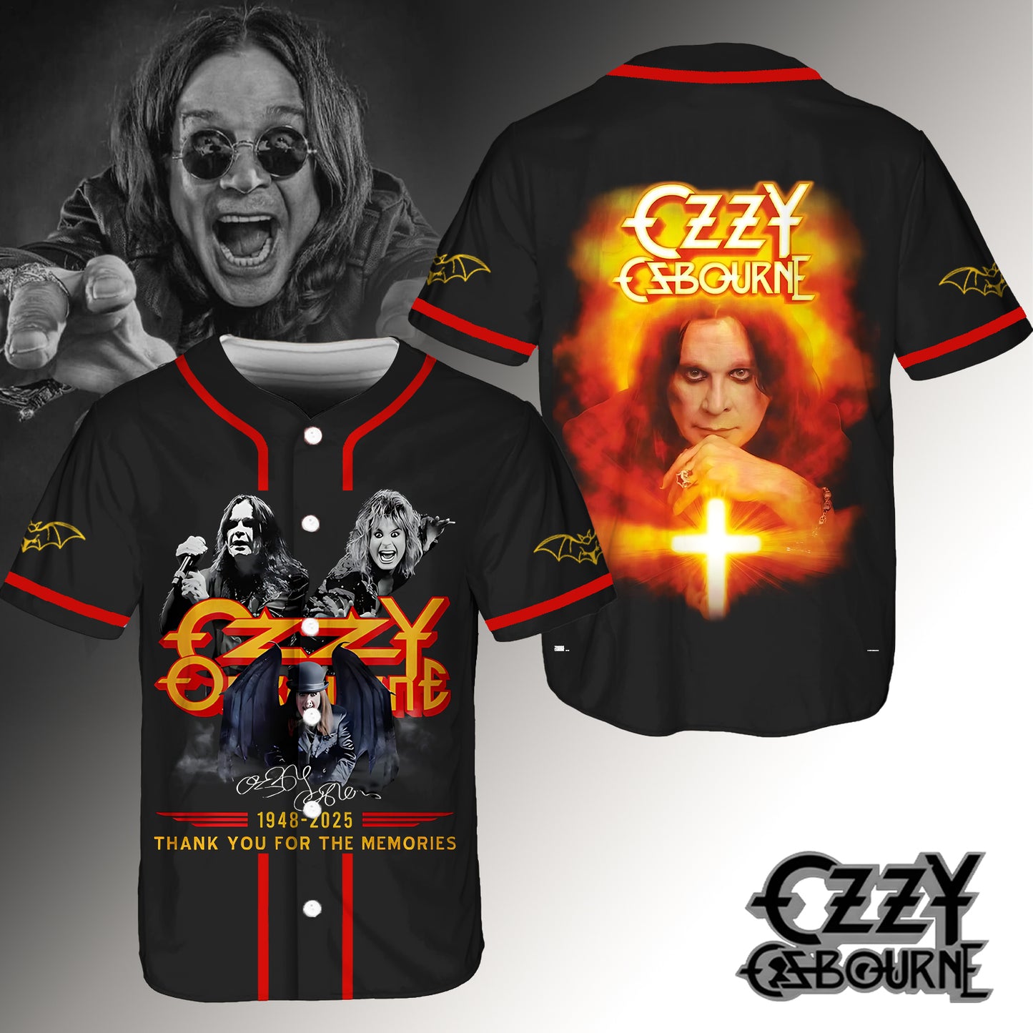Ozzy Osbourne Baseball Jersey