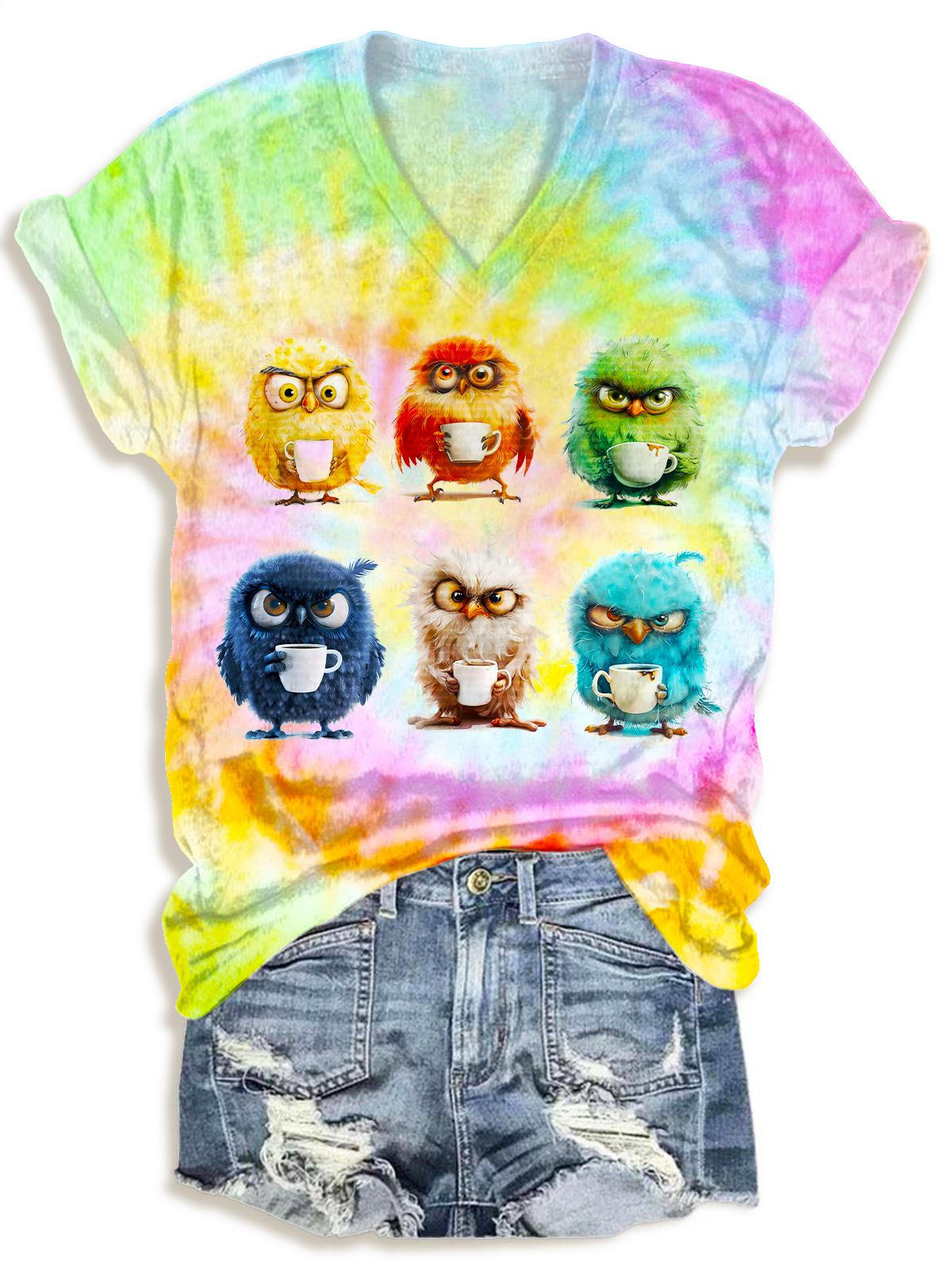 Grumpy Birds V-neck T-Shirt