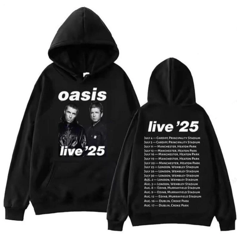 Oasis 2025 Tour Long Sleeve Printed Hoodie
