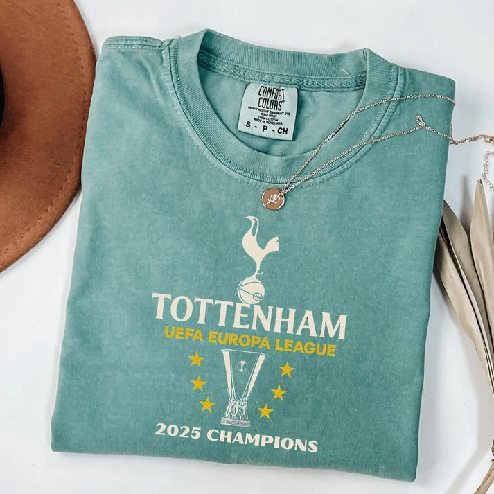 Tottenham Hotspur Europa League Champions 2025 Retro T-shirt