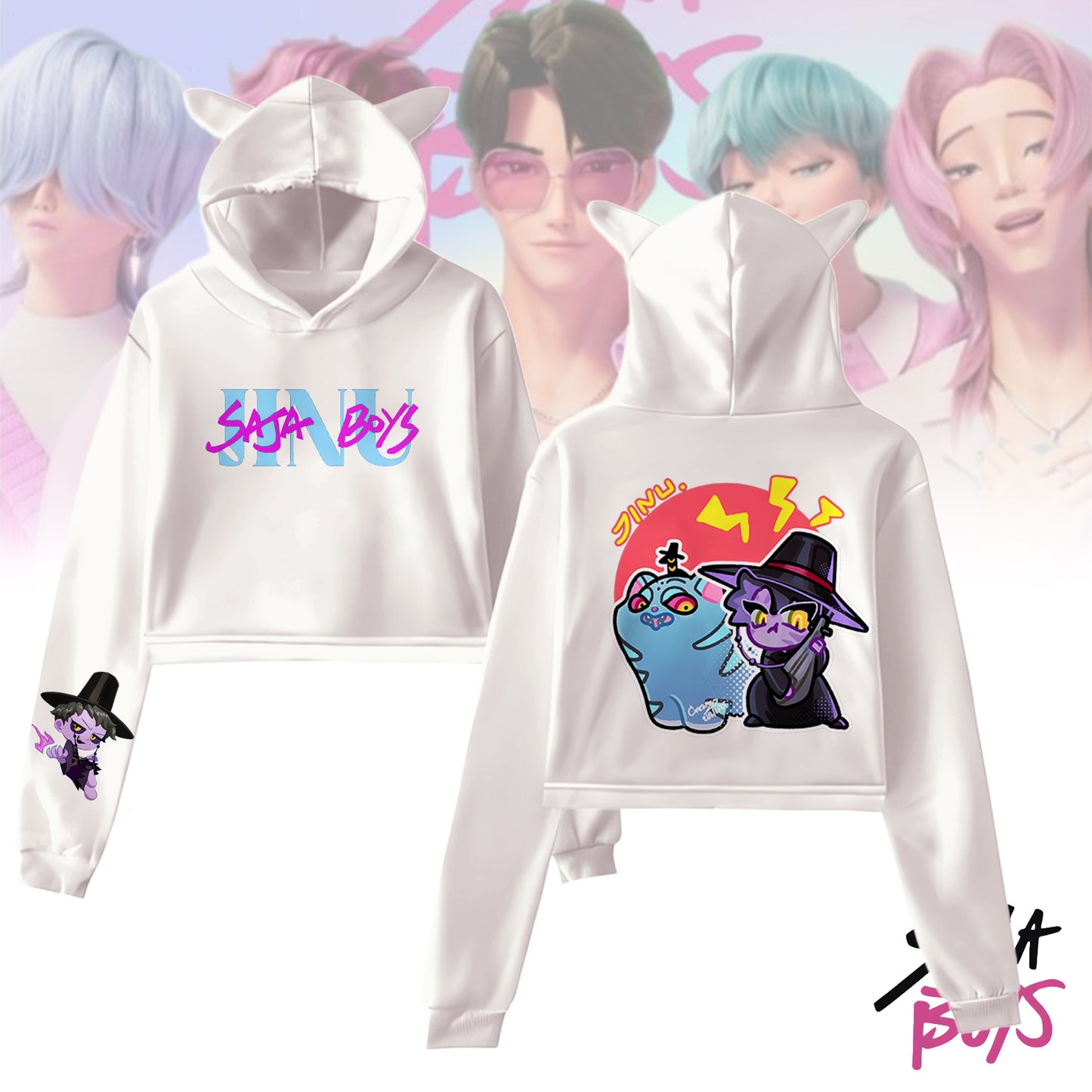 Demon Hunters Fur Rabbit Long Sleeve Hoodie