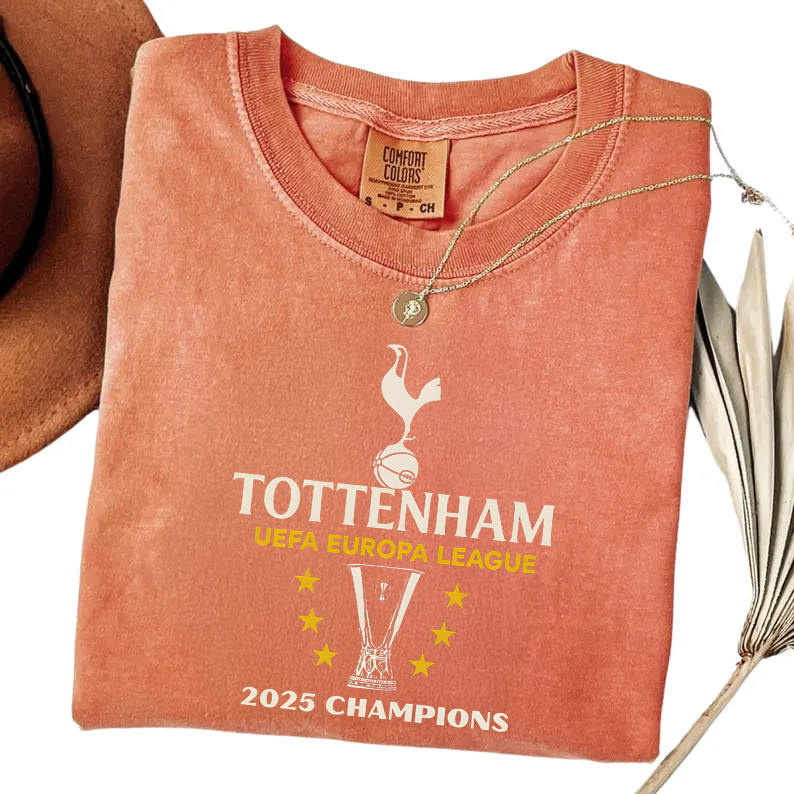 Tottenham Hotspur Europa League Champions 2025 Retro T-shirt