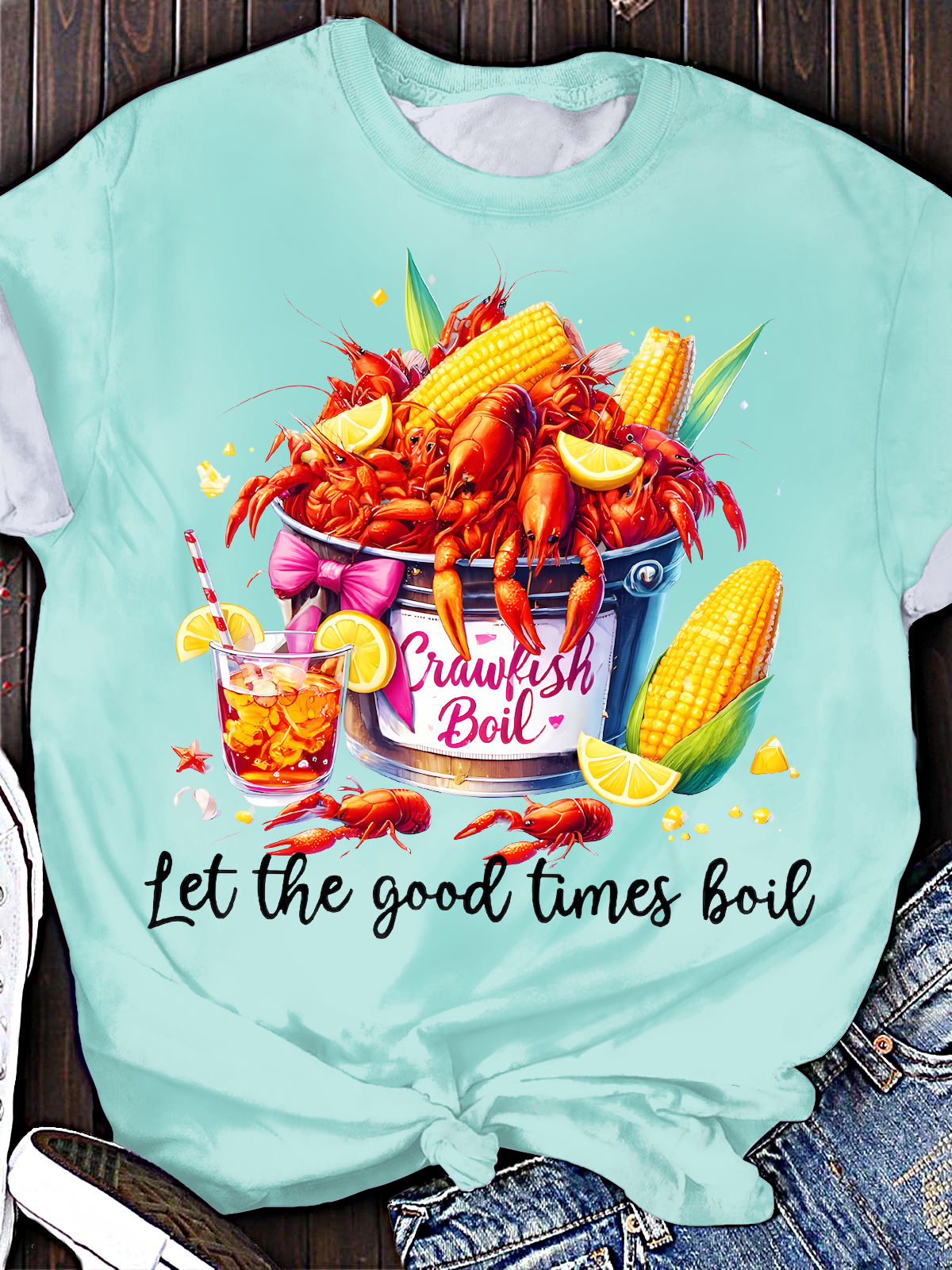 크래피쉬 렛 더 굿 타임스 보일 크루넥 티셔츠