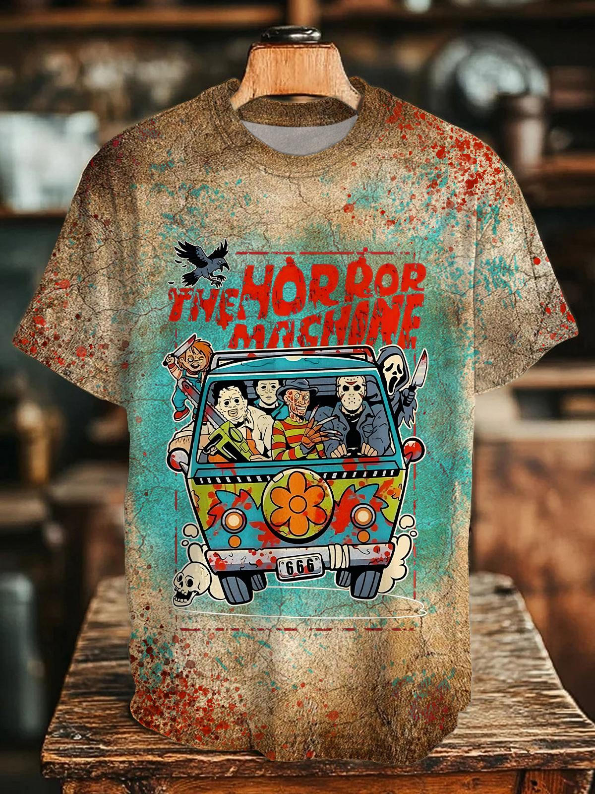 Retro Vintage Halloween Crew Neck T-shirt