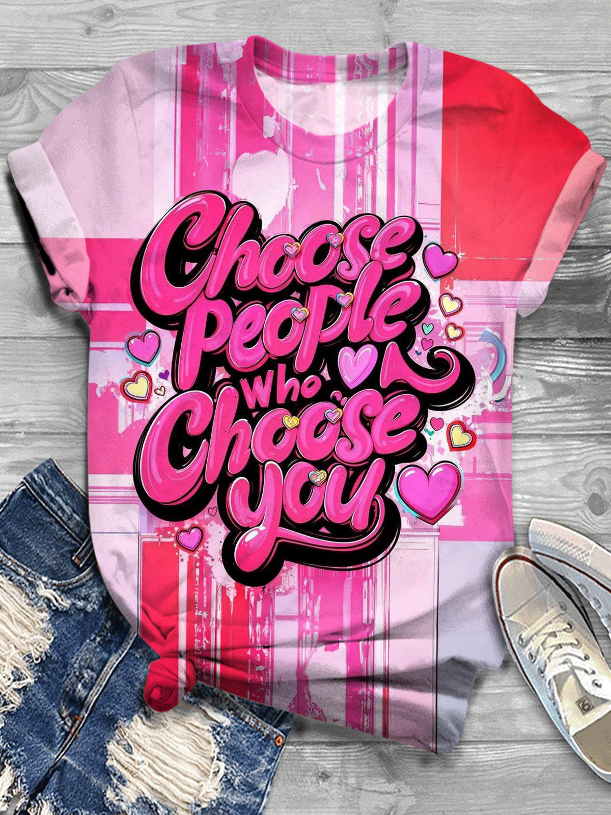 Choose People, Choose You 크루넥 티셔츠