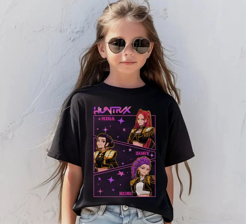 Huntrix Demon Hunters Comfort Colors Kids T-Shirts