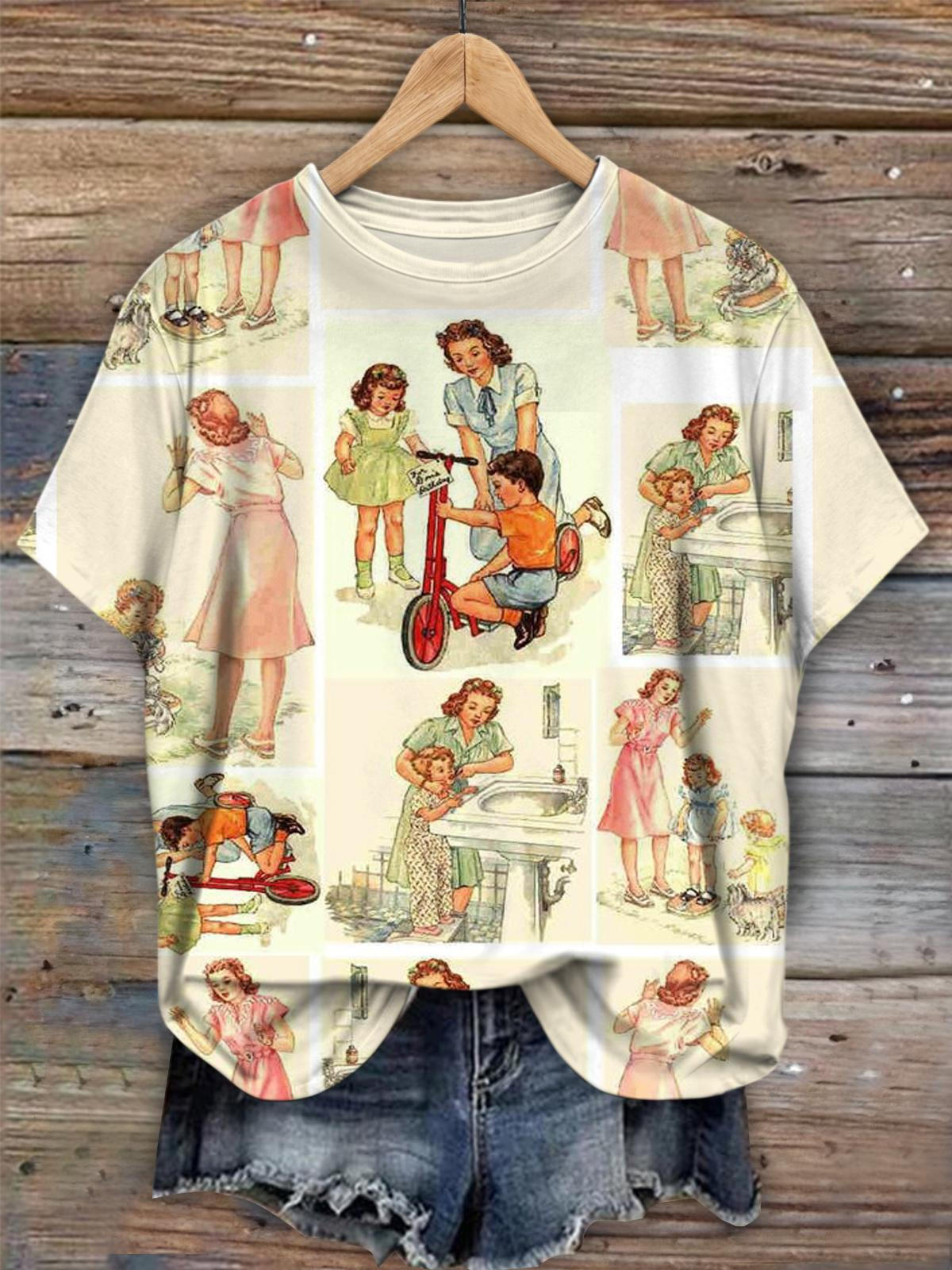 Vintage That's My Mom Crew Neck T-shirt